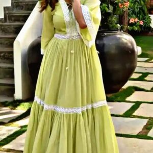 Flared Loki Color Gown Long Anarkali Kurta for Women