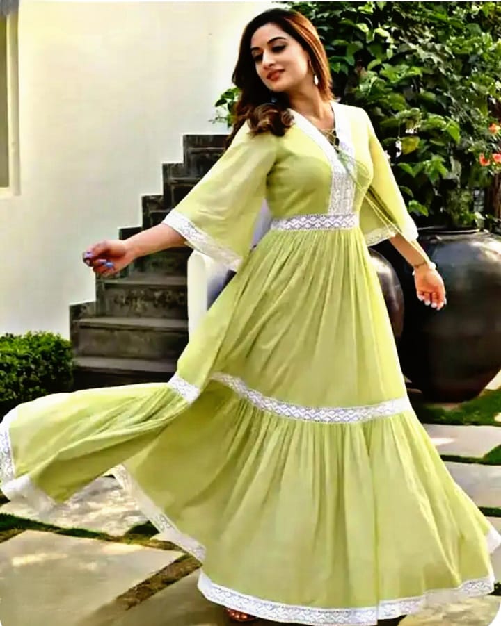 Flared Loki Color Gown Long Anarkali Kurta for Women - Image 2