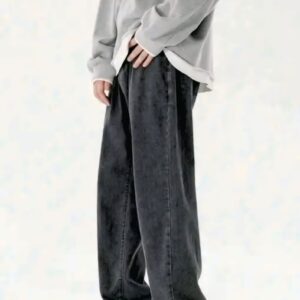 Men Boot Cut Bell Bottom Black Jeans