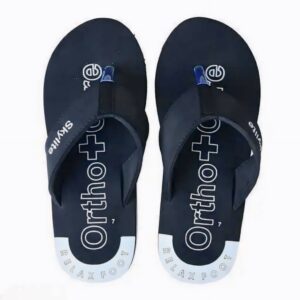 Ortho-Care Diabetic Orthopaedic Comfort Slippers for Men Flip Flops (BLACK)