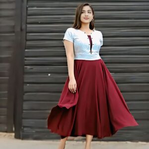 High Quality Fancy Fashionista Womens Western Wear Rayon Dresses