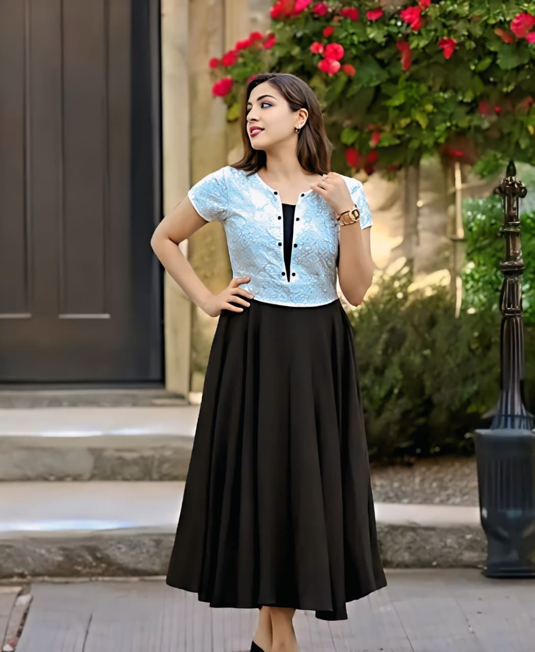 Classy Fabulous High Quality Women Western Wear Rayon Dresses - Image 4